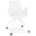 paris prix Chaise de Bureau Design "Mirabel" 89cm Blanc