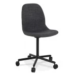 paris prix Chaise de Bureau en Tissu "Brandy" 81cm Gris Foncé
