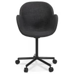Paris Prix Chaise De Bureau En Tissu "Leah" 85cm Gris Foncé