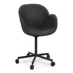 paris prix Chaise de Bureau en Tissu "Leah" 85cm Gris Foncé