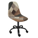 Paris Prix Chaise De Bureau "Patchwork" 78cm Marron & Noir