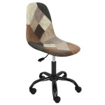 paris prix Chaise de Bureau "Patchwork" 78cm Marron & Noir