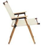 Paris Prix Chaise De Camping Pliable "Mariposa" 77cm Beige