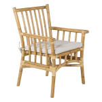 paris prix Chaise de Jardin Avec Accoudoirs "Cane" 92cm Naturel