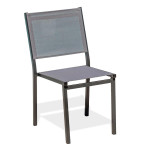 paris prix Chaise de Jardin Empilable "Tolede" 87cm Gris Anthracite