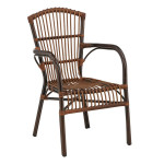 paris prix Chaise de Jardin en Rotin "Galera" 90cm Marron