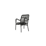 Paris Prix Chaise De Jardin En Rotin "Rizal" 90cm Noir