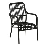paris prix Chaise de Jardin en Rotin "Rizal" 90cm Noir