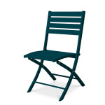 Paris Prix Chaise De Jardin Pliante "Marius" 82cm Bleu Canard