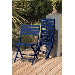 Paris Prix Chaise De Jardin Pliante "Marius" 82cm Bleu Marine