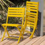 Paris Prix Chaise De Jardin Pliante "Marius" 82cm Moutarde