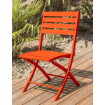 Paris Prix Chaise De Jardin Pliante "Marius" 82cm Orange