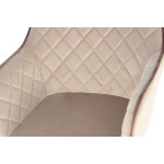 Paris Prix Chaise Déco En Velours "Amino" 86cm Beige & Or