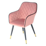 paris prix Chaise Déco en Velours "Amino" 86cm Rose & Noir
