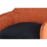 Paris Prix Chaise Déco En Velours "Richard" 85cm Marron & Noir