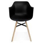 Paris Prix Chaise Design Avec Accoudoirs "Benita" 81cm Noir