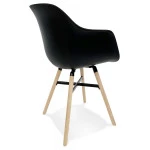 Paris Prix Chaise Design Avec Accoudoirs "Benita" 81cm Noir