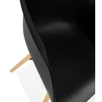 Paris Prix Chaise Design Avec Accoudoirs "Benita" 81cm Noir