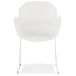 Paris Prix Chaise Design Avec Accoudoirs "Riod" 89cm Blanc