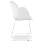 Paris Prix Chaise Design Avec Accoudoirs "Riod" 89cm Blanc
