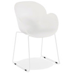 paris prix Chaise Design avec Accoudoirs "Riod" 89cm Blanc