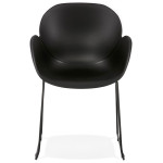 Paris Prix Chaise Design Avec Accoudoirs "Riod" 89cm Noir
