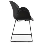 Paris Prix Chaise Design Avec Accoudoirs "Riod" 89cm Noir