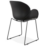 Paris Prix Chaise Design Avec Accoudoirs "Riod" 89cm Noir