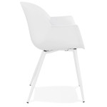 Paris Prix Chaise Design Avec Accoudoirs "Sinco" 85cm Blanc