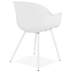 Paris Prix Chaise Design Avec Accoudoirs "Sinco" 85cm Blanc