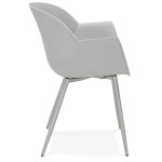 Paris Prix Chaise Design Avec Accoudoirs "Sinco" 85cm Gris