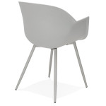 Paris Prix Chaise Design Avec Accoudoirs "Sinco" 85cm Gris