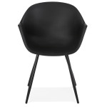 Paris Prix Chaise Design Avec Accoudoirs "Sinco" 85cm Noir