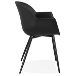Paris Prix Chaise Design Avec Accoudoirs "Sinco" 85cm Noir