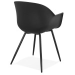 Paris Prix Chaise Design Avec Accoudoirs "Sinco" 85cm Noir
