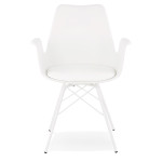 Paris Prix Chaise Design Avec Accoudoirs "Soa" 82cm Blanc