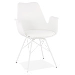 paris prix Chaise Design avec Accoudoirs "Soa" 82cm Blanc