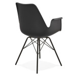 Paris Prix Chaise Design Avec Accoudoirs "Soa" 82cm Noir