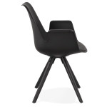 Paris Prix Chaise Design Avec Accoudoirs "Zayven" 82cm Noir