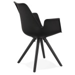 Paris Prix Chaise Design Avec Accoudoirs "Zayven" 82cm Noir