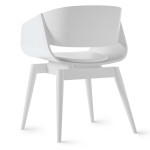 Paris Prix Chaise Design Avec Coussin "Almost" 76cm Blanc