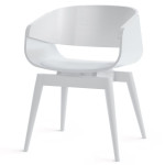 paris prix Chaise Design avec Coussin "Almost" 76cm Blanc