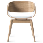 Paris Prix Chaise Design Avec Coussin "Almost" 76cm Naturel & Blanc