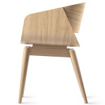 Paris Prix Chaise Design Avec Coussin "Almost" 76cm Naturel & Blanc