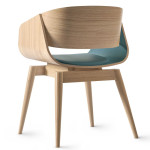 Paris Prix Chaise Design Avec Coussin "Almost" 76cm Naturel & Bleu