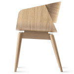 Paris Prix Chaise Design Avec Coussin "Almost" 76cm Naturel & Gris