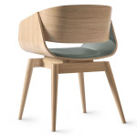 Paris Prix Chaise Design Avec Coussin "Almost" 76cm Naturel & Gris