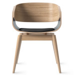 Paris Prix Chaise Design Avec Coussin "Almost" 76cm Naturel & Noir