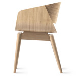 Paris Prix Chaise Design Avec Coussin "Almost" 76cm Naturel & Noir