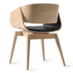 Paris Prix Chaise Design Avec Coussin "Almost" 76cm Naturel & Noir